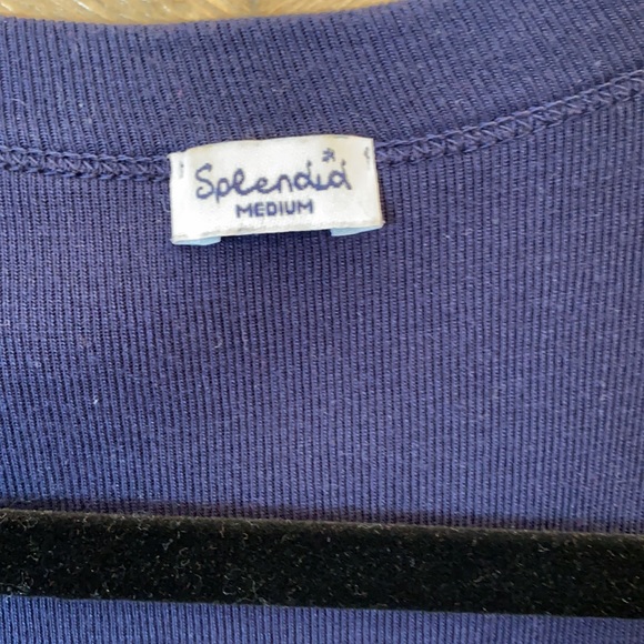 Anthro Splendid Pima Cardigan Navy sz M - Picture 5 of 8